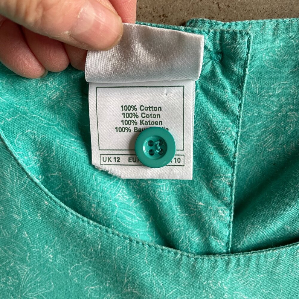 Rare Vintage 80s Laura Ashley Pinafore Empire Waist Cotton Dress-Sz.10 - Picture 4 of 13